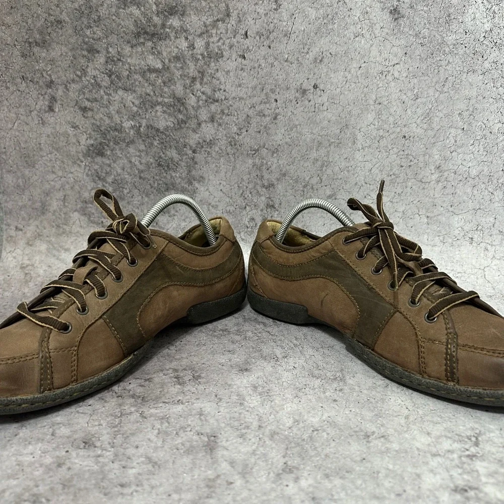 Born Asmund Casual Shoes Mens 9.5 Brown Leather Comfort Sneakers
